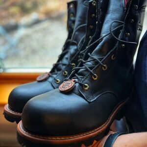 -NWT- CHIPPEWA SUPER DNA 9" WATERPROOF STEEL TOE INSULATED LOGGERS